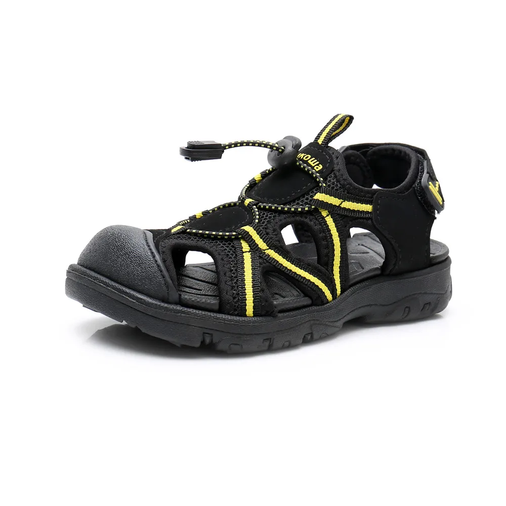 Apakowa Ankle Unisex Kids Boys Sandals Hollow Breathable Toddler Sandals Hook&Loop Sport Summer Girl Sandals Childrens Shoes
