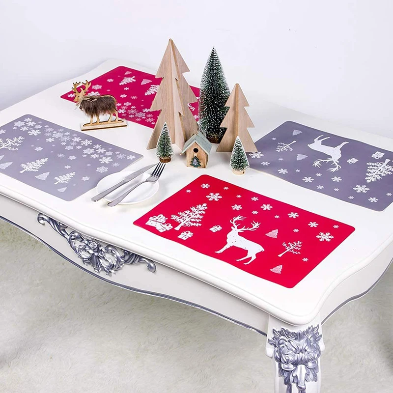 12PSC Kitchen Table Mats Heatproof Cloth Christmas Dinning Decoration Placemat Elk Tree 6 Table Mats Plus 6 Coasters
12PSC Kitchen Table Mats Heatproof Cloth Christmas Dinning Decoration Placemat Elk Tree 6 Table Mats Plus 6 Coasters
