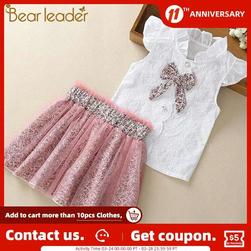 Bear Leader/платья для девочек Новое Детское платье маленьких милое леопардовое