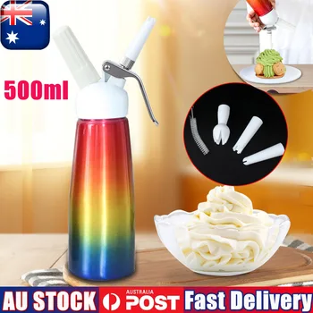 500ml Aluminium Whipped Cream Dispenser Kitchen Professional Cream Whipper Dessert Tools With 3 Nozzles and Cleaning Brush
500ml Aluminium Whipped Cream Dispenser Kitchen Professional Cream Whipper Dessert Tools With 3 Nozzles and Cleaning Brush