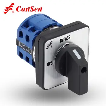 Manual maintenance UPS BYPASS Switch 2 Pole, Changeover Control switch 20A Transfer Selector Switch
Manual maintenance UPS BYPASS Switch 2 Pole, Changeover Control switch 20A Transfer Selector Switch