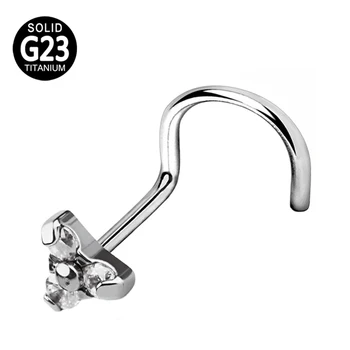 2PCS G23 Titanium Nose Ring Screw Curved Prong CZ Nostril Piercing Triangle Nose Studs Rings Women Girls Body Piercing Jewelry
2PCS G23 Titanium Nose Ring Screw Curved Prong CZ Nostril Piercing Triangle Nose Studs Rings Women Girls Body Piercing Jewelry