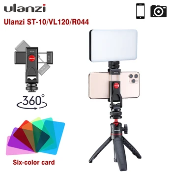 Ulanzi DSLR Phone Vlog Extend Tripod Metal Dual Cold Shoe 360 Degree Rotation Phone Holder With Rechargable 6 Color Fill Lights
Ulanzi DSLR Phone Vlog Extend Tripod Metal Dual Cold Shoe 360 Degree Rotation Phone Holder With Rechargable 6 Color Fill Lights