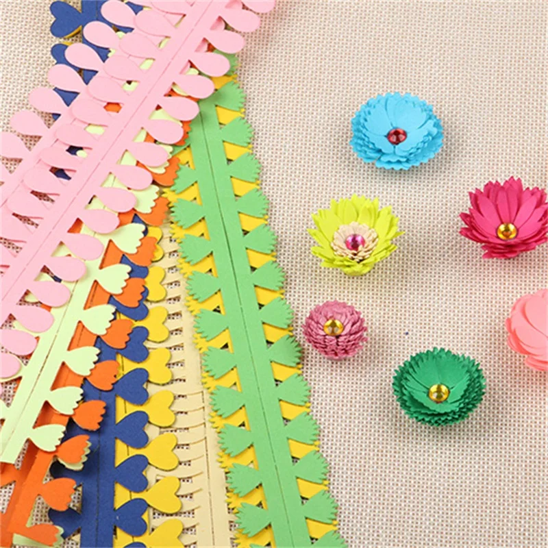 Цветная бумага в форме цветка для творчества сделай сам рулон бумаги 5 цветов (5