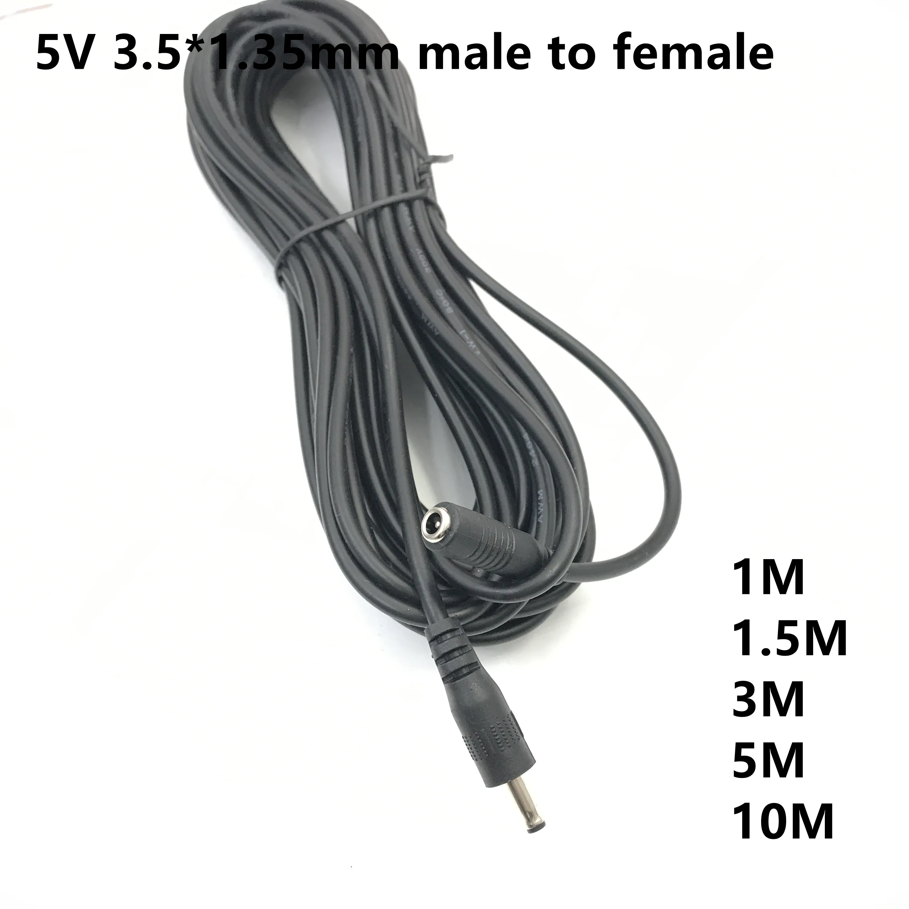 5V2A DC3.5*1.35MM male and female plug power cord for surveillance camera power extension cord 3/5/10 meters
5V2A DC3.5*1.35MM male and female plug power cord for surveillance camera power extension cord 3/5/10 meters