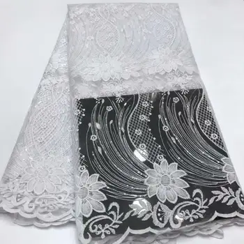 2019 high quality French Nigerian sequins net lace,African tulle mesh sequence lace fabric for party dress 5yards/lot white
2019 high quality French Nigerian sequins net lace,African tulle mesh sequence lace fabric for party dress 5yards/lot white