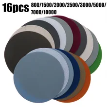 16Pcs 5inch 125mm Round Sandpaper Wet Dry Sanding Disc Sand Sheet Hook Loop Pad 800-10000 Grit Metal Polishing Pad Grinding Tool
16Pcs 5inch 125mm Round Sandpaper Wet Dry Sanding Disc Sand Sheet Hook Loop Pad 800-10000 Grit Metal Polishing Pad Grinding Tool
