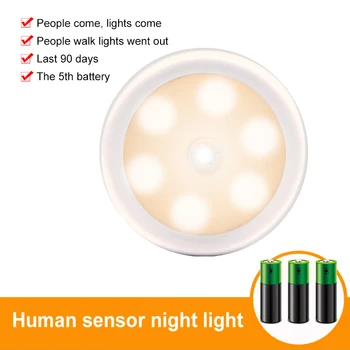 6 LEDs Motion Sensor Night Mini Light Sensor Control Auto on/Off for Bedroom Stairs Cabinet Wardrobe Wireless Battery Wall Lamp
6 LEDs Motion Sensor Night Mini Light Sensor Control Auto on/Off for Bedroom Stairs Cabinet Wardrobe Wireless Battery Wall Lamp