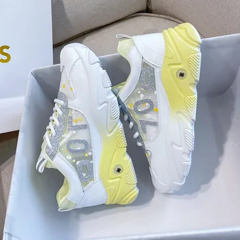 Chunky Sneakers For Women 2020 Designers Platform Bling Korean Fashion Old Dad Shoes Woman Yellow Casual Shoes Running Trainers
Chunky Sneakers For Women 2020 Designers Platform Bling Korean Fashion Old Dad Shoes Woman Yellow Casual Shoes Running Trainers