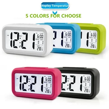 Alarm Clocks Lazy Snooze Alarm Clock Mute Backlit Electronic Clock Temperature Display Creative Digital Clocks Home Decor
Alarm Clocks Lazy Snooze Alarm Clock Mute Backlit Electronic Clock Temperature Display Creative Digital Clocks Home Decor
