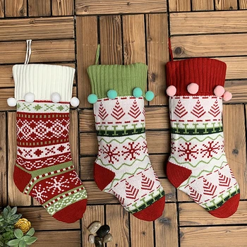 New Christmas Stockings Gift Bag Knitted Wool Socks Christmas Tree Ornaments New Year Kids Gift Xmas Candy Apple Large Bags
New Christmas Stockings Gift Bag Knitted Wool Socks Christmas Tree Ornaments New Year Kids Gift Xmas Candy Apple Large Bags