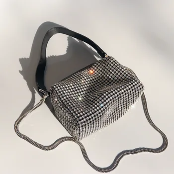 zircon Handmade ladies handbags with diamond rinestones square flap evening party bag super flash cowhide handbags Brand Design 
zircon Handmade ladies handbags with diamond rinestones square flap evening party bag super flash cowhide handbags Brand Design