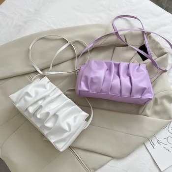 autumn Small Bag WOMEN'S Bag 2020 New Style chao wang Red Simple Fashion Shoulder Bag Versatile Pleated Shoulder Armpit Package 
autumn Small Bag WOMEN'S Bag 2020 New Style chao wang Red Simple Fashion Shoulder Bag Versatile Pleated Shoulder Armpit Package