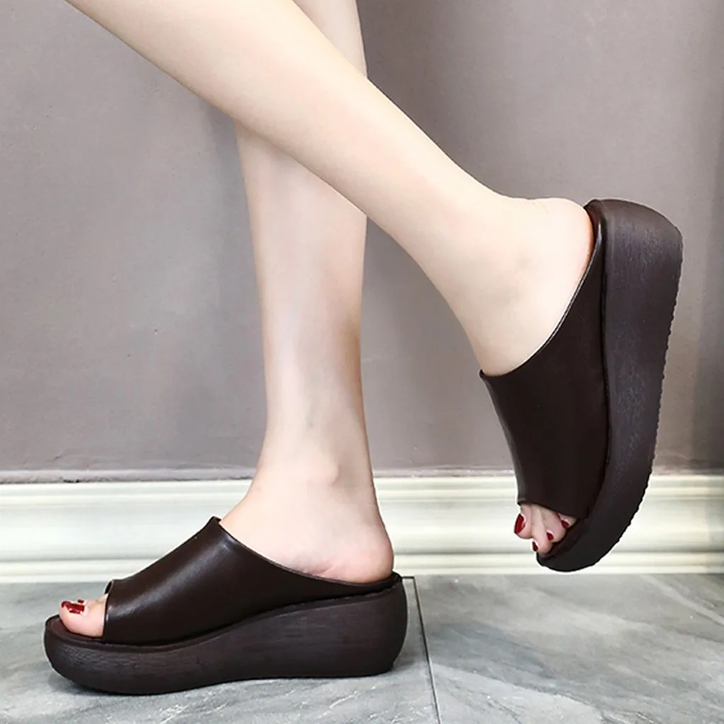 Platform Sandals For Fashion Simple Slip On Shoes Women's Slipper Summer Slip-on Flat Peep Toe Breathable Sandals Platform Shoes 
Platform Sandals For Fashion Simple Slip On Shoes Women's Slipper Summer Slip-on Flat Peep Toe Breathable Sandals Platform Shoes
