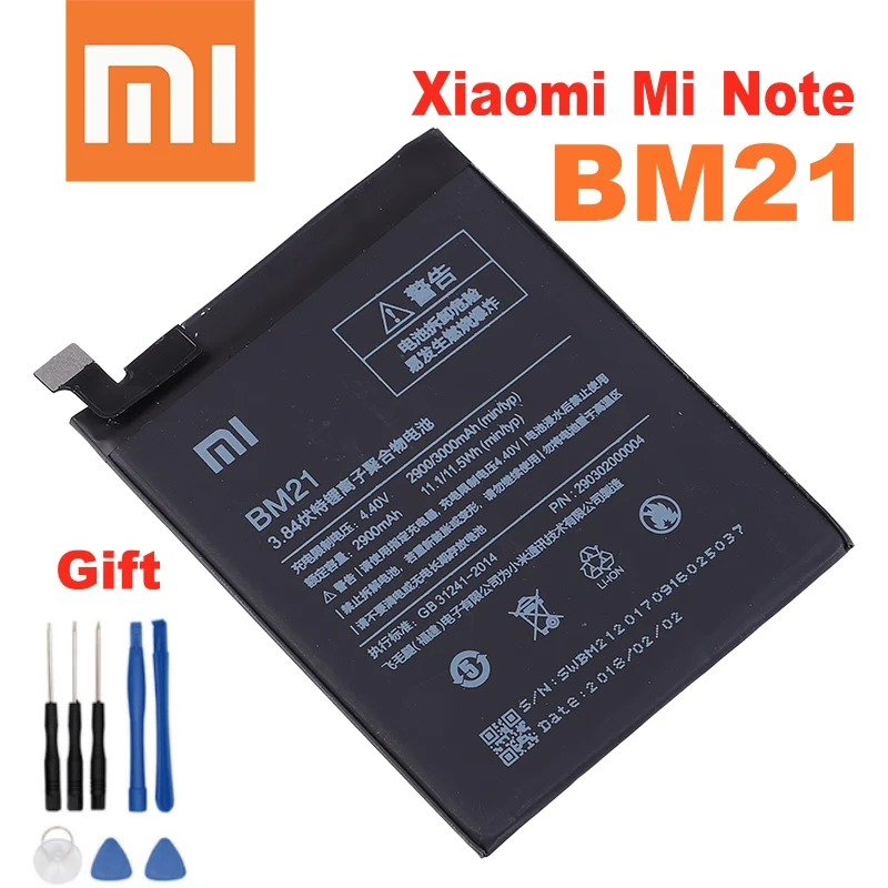 Оригинальный аккумулятор Xiao mi 100% BM21 3000 мАч для Xiaomi Mi Note 3 ГБ ОЗУ 5 7 дюйма