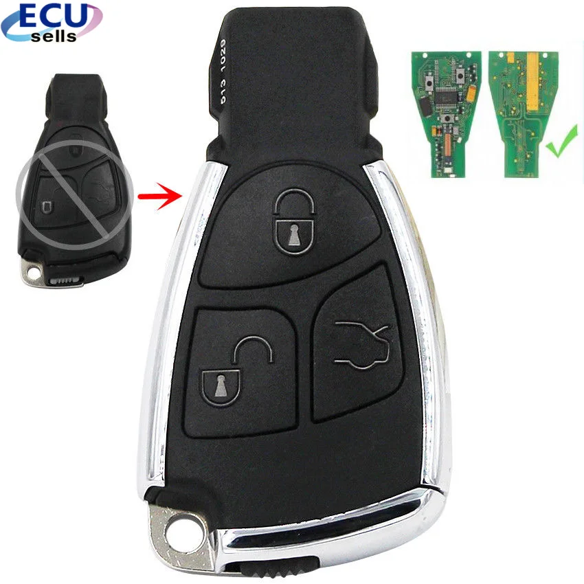 Modified Silver 3 button remote key 433MHz For Mercedes Benz B C E S ML CLK CL Class W203 W204 W210 W211 W212
Modified Silver 3 button remote key 433MHz For Mercedes Benz B C E S ML CLK CL Class W203 W204 W210 W211 W212