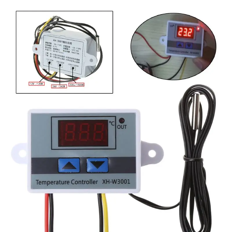 LED Digital Temperature Controller Reptile Pet Fish Tank Thermometer Regulator Switch Probe Sensor
LED Digital Temperature Controller Reptile Pet Fish Tank Thermometer Regulator Switch Probe Sensor