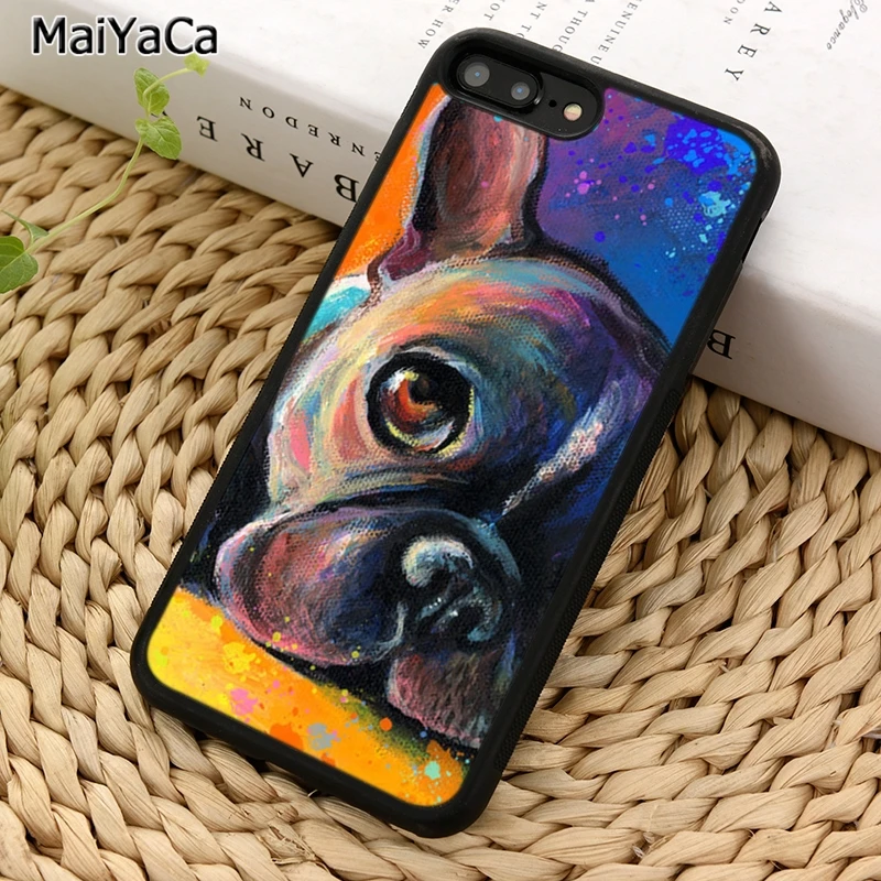 MaiYaCa причудливый красочный чехол для телефона с французским бульдогом iPhone 5 6S 7 8