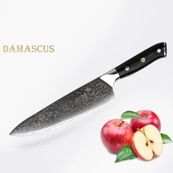 Damascus Knives Chef Knife Japanese Kitchen Knife Damascus VG10 67 Layer Stainless Steel Knives Ultra Sharp G10 Handle
Damascus Knives Chef Knife Japanese Kitchen Knife Damascus VG10 67 Layer Stainless Steel Knives Ultra Sharp G10 Handle