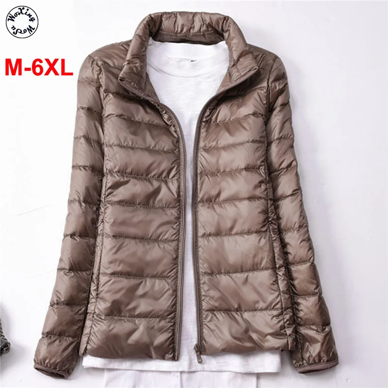 Woxingwous autumn light down jacket, girl short new style standing collar, body size code, short down coat.
Woxingwous autumn light down jacket, girl short new style standing collar, body size code, short down coat.