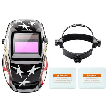Arc Protecter Big View Welding Mask Helmet TIG MIG Welding Lens Solar Auto Darkening Cap Lens