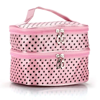 Polka Dot Double Makeup Bag Cosmetic Storage Bag Convenient Hand Toiletry Bag Makeup Travel Cosmetics Organizer
Polka Dot Double Makeup Bag Cosmetic Storage Bag Convenient Hand Toiletry Bag Makeup Travel Cosmetics Organizer