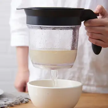 Fat Separator With Bottom Release Strainer filter soup residue oil separator with filter oil can Creative kitchen tool 1000ML
Fat Separator With Bottom Release Strainer filter soup residue oil separator with filter oil can Creative kitchen tool 1000ML