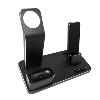 

4 in 1 Portable Aluminum Alloy Charges Stand Charging Docks Phone Holder Stand Accessories For iWatch For iPhone For iPad