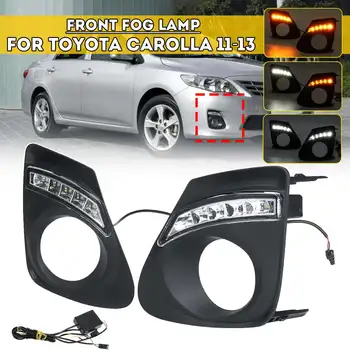 12V Car Front Fog Lamp Cover Frame LED DRL Daytime Running Light Turn signal lamp For Toyota Carolla 2011 2012 2013
12V Car Front Fog Lamp Cover Frame LED DRL Daytime Running Light Turn signal lamp For Toyota Carolla 2011 2012 2013