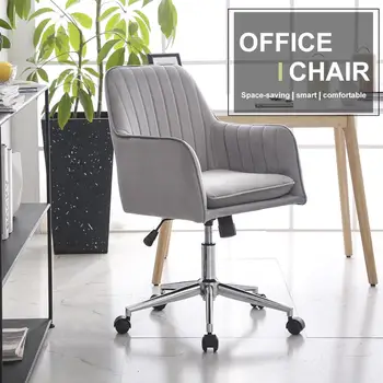 Velvet Office Chair Line Stripes Upholstered Swivel Computer Desk Chairs GREY PINK
Velvet Office Chair Line Stripes Upholstered Swivel Computer Desk Chairs GREY PINK