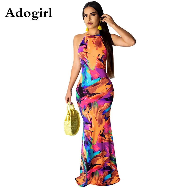 Adogirl Women Boho Floral Print Halter Summer Beach Maix Dress Sexy Back Hollow Out Evening Party Dresses Female Sundress
Adogirl Women Boho Floral Print Halter Summer Beach Maix Dress Sexy Back Hollow Out Evening Party Dresses Female Sundress