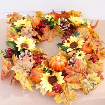 Autumn Theme Door Wreath Artificial Pumpkin Berries Pine Cone Maple Handmade M68E
Autumn Theme Door Wreath Artificial Pumpkin Berries Pine Cone Maple Handmade M68E