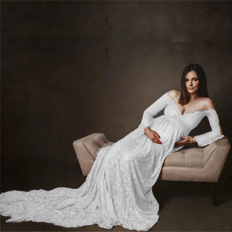 Long Tail Lace Maternity Dresses For Photo Shoot Baby Shower Dress Pregnant Dress Robe Grossesse Shooting Photo
Long Tail Lace Maternity Dresses For Photo Shoot Baby Shower Dress Pregnant Dress Robe Grossesse Shooting Photo