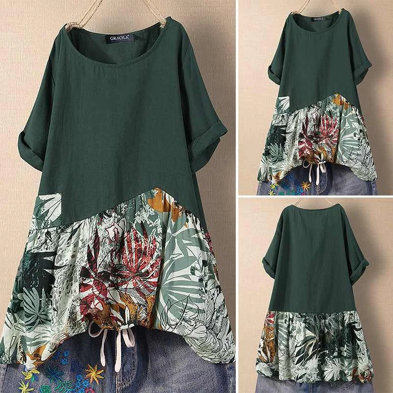 Plus Size Women Tops and Blouses 2019 Summer Female Casual Patchwork Printed Tunic Tops Chemiser Mujer Ladies Work Office Blusas
Plus Size Women Tops and Blouses 2019 Summer Female Casual Patchwork Printed Tunic Tops Chemiser Mujer Ladies Work Office Blusas