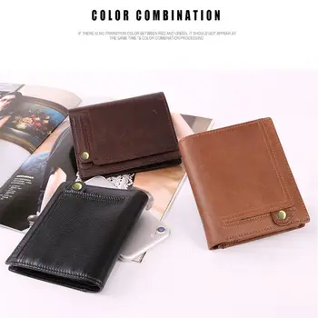 Men RFID Genuine Leather Wallet Tri-fold Multi-Position Casual Light-Weight Short Wallet Male Card Coin Hoder Zipper Pocket
Men RFID Genuine Leather Wallet Tri-fold Multi-Position Casual Light-Weight Short Wallet Male Card Coin Hoder Zipper Pocket