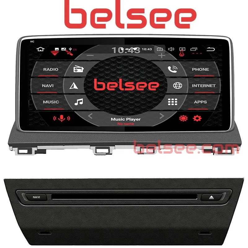 Автомагнитола Belsee с экраном 10 25 дюйма Android 9 0 радио DVD мультимедиа GPS навигация IPS