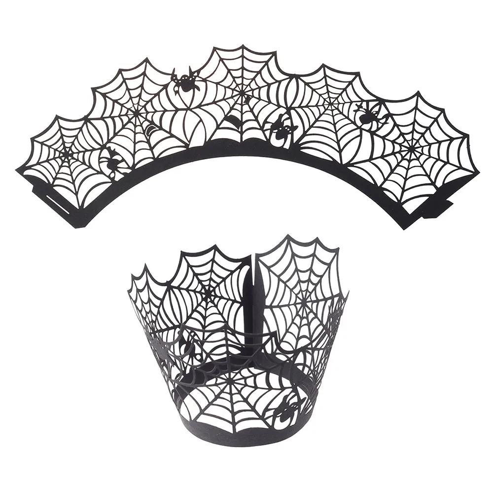 100 Pcs Cake Wrappers Fashion Hollow Spider Web Dessert Wraps Cupcake Wrappers Cake Decors for Wedding Birthday Party Halloween
100 Pcs Cake Wrappers Fashion Hollow Spider Web Dessert Wraps Cupcake Wrappers Cake Decors for Wedding Birthday Party Halloween