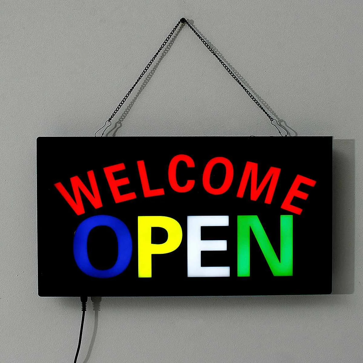 Open Welcome LED Hanging Sign Light Board Bar Pub Club Party Door Shop Display Lamp Decoration Advertising Commercial Lighting
Open Welcome LED Hanging Sign Light Board Bar Pub Club Party Door Shop Display Lamp Decoration Advertising Commercial Lighting
