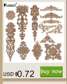 Description Picture 3 of itemWood Carving Carved Decal Corner Long Onlay Applique Unpainted Door Furniture Woodcarving Decorative Home Wall Craft Decor