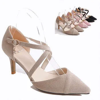 Women High Heels Shoes 2020 New Spring Summer Peep Toe heels Sandals Women Sexy Buckle Strap Plus-size 33-43 Sandalias de mujer
Women High Heels Shoes 2020 New Spring Summer Peep Toe heels Sandals Women Sexy Buckle Strap Plus-size 33-43 Sandalias de mujer