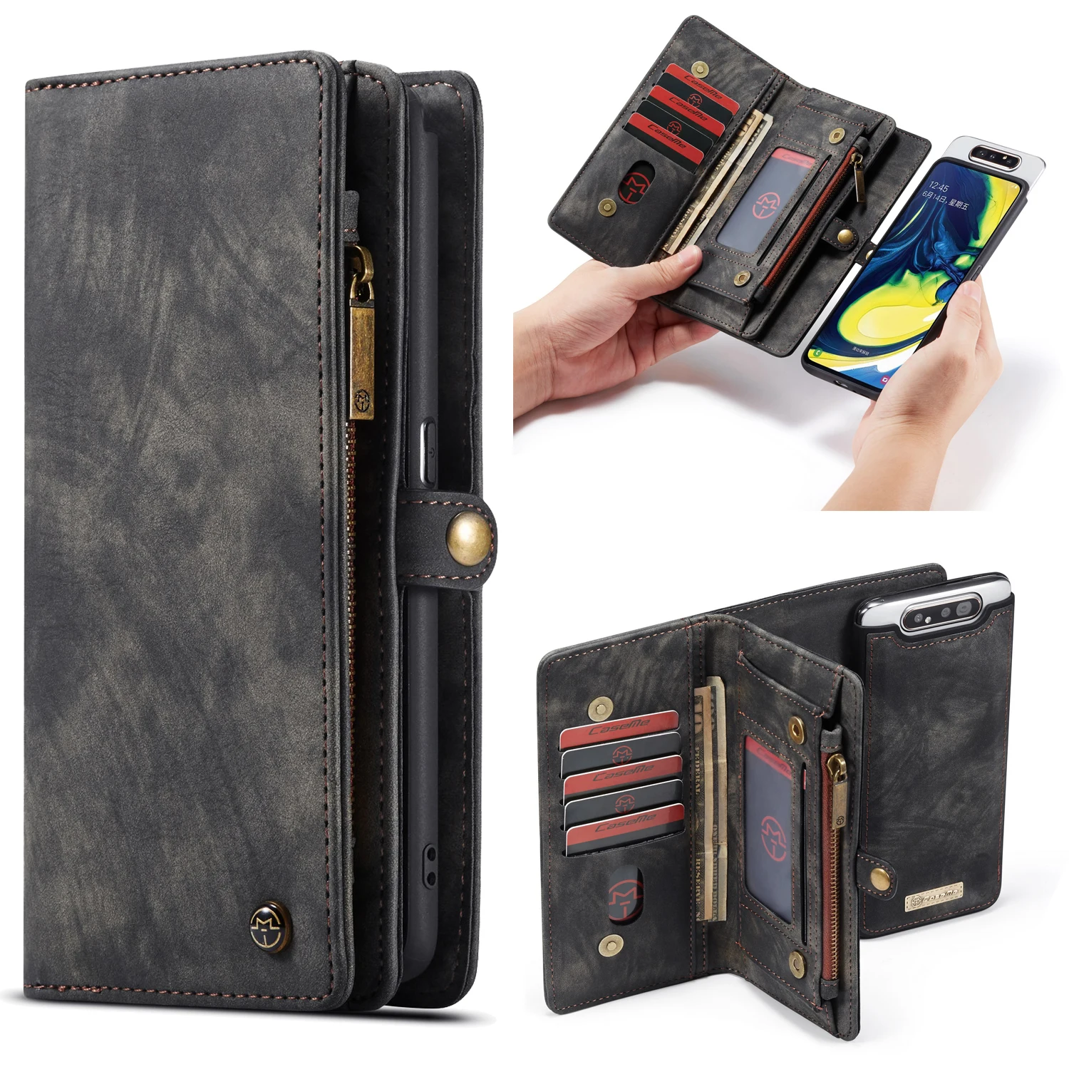 For Samsung A80 Wallet Case 2 in 1 Leather Zipper Detachable Magnetic 11 Card Slots Cover Case for Samsung Galaxy A70 A20E A50
For Samsung A80 Wallet Case 2 in 1 Leather Zipper Detachable Magnetic 11 Card Slots Cover Case for Samsung Galaxy A70 A20E A50