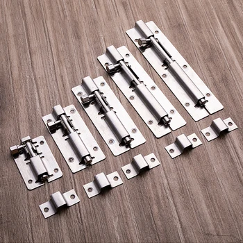 1Pc 3/4/5 inch Inch Long Silver Stainless Steel Door Latch Sliding Lock Barrel Bolt Latch Hasp Staple Gate Safety Lock
1Pc 3/4/5 inch Inch Long Silver Stainless Steel Door Latch Sliding Lock Barrel Bolt Latch Hasp Staple Gate Safety Lock