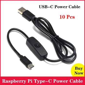 10Pcs Raspberry Pi 4 Power Cable USB-C Charger Cable Black Type-C Power Supply Wire for Raspberry Pi 4 Model B 4B
10Pcs Raspberry Pi 4 Power Cable USB-C Charger Cable Black Type-C Power Supply Wire for Raspberry Pi 4 Model B 4B