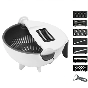 Magic Multifunctional Rotate Vegetable Cutter With Drain Basket Kitchen Veggie Fruit Shredder Grater Slicer Drop Shipping
Magic Multifunctional Rotate Vegetable Cutter With Drain Basket Kitchen Veggie Fruit Shredder Grater Slicer Drop Shipping