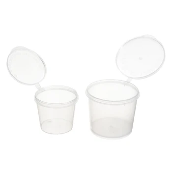 1oZ/1.5oZ 50pcs Plastic Sauce Cups Mini Clear Sauce Boxes Containers For Kitchen Picnic BBQ Sauce Storage Packing Potable
1oZ/1.5oZ 50pcs Plastic Sauce Cups Mini Clear Sauce Boxes Containers For Kitchen Picnic BBQ Sauce Storage Packing Potable