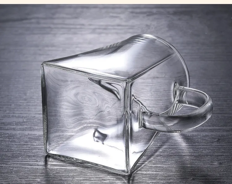 Description Picture 6 of itemHeat-Resistant Clear Glass Tea Pitcher, Square Creative Chinese Tea Set Accessory, Chahai, Milk Glass Coffee Pot, Water Jug