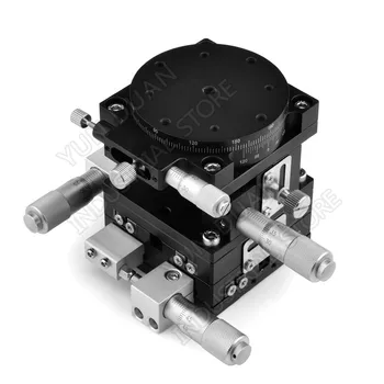 Manual Trimming Platform XYZR 4 Axis 60MM 2.4" V-rail Heavy load Linear Stages Vertical lift and Rotary Tuning sliding table 60
Manual Trimming Platform XYZR 4 Axis 60MM 2.4" V-rail Heavy load Linear Stages Vertical lift and Rotary Tuning sliding table 60