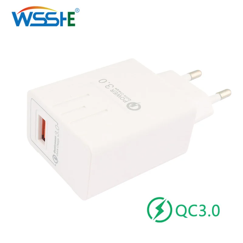 EU plug 18W Mobile Phone USB Charger 5V 3A Quick Charge 3.0 Fast Charging white Travel Wall charger for iPhone Samsung Huawei
EU plug 18W Mobile Phone USB Charger 5V 3A Quick Charge 3.0 Fast Charging white Travel Wall charger for iPhone Samsung Huawei