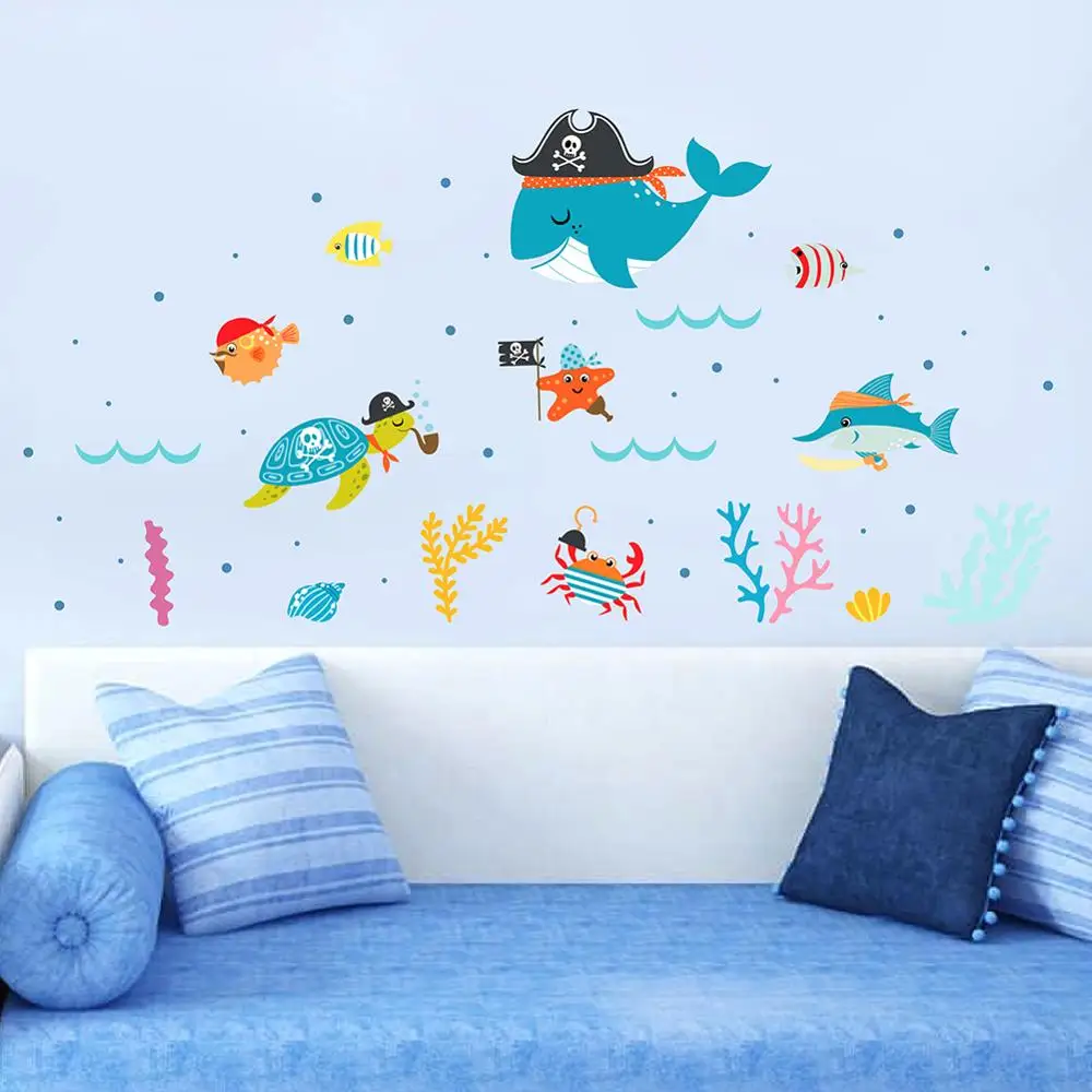 HAOKHOME Wall Decal Under The Sea Pirates Whale Wall Sticker Fish for Kids Room Bedroom Living Room Home Decor
HAOKHOME Wall Decal Under The Sea Pirates Whale Wall Sticker Fish for Kids Room Bedroom Living Room Home Decor