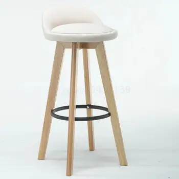 Solid wood bar chair modern minimalist bar chair high stool backrest bar stool front desk cashier rotating creative bar
Solid wood bar chair modern minimalist bar chair high stool backrest bar stool front desk cashier rotating creative bar